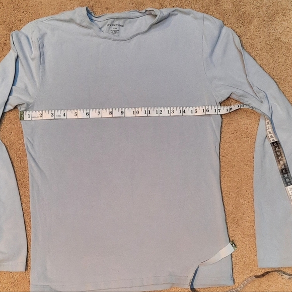 Women's Small Light Blue Crew Neck Long-sleeved T-Shirt - Picture 2 of 5